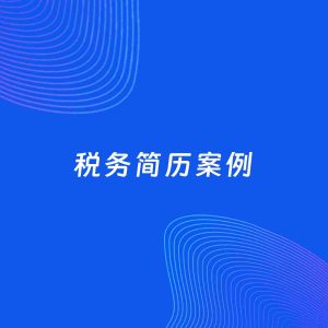AI生成简历案例：税务岗位简历模板