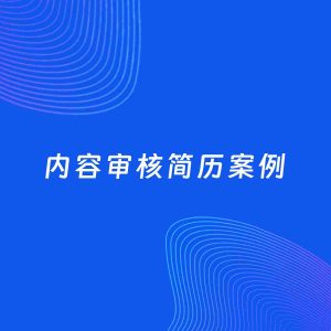 AI生成简历案例：内容审核岗位简历模板