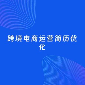 AI优化简历案例：跨境电商运营简历工作经历优化
