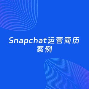 AI生成简历案例：Snapchat运营岗位简历模板