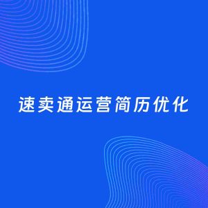 AI优化简历案例：速卖通运营简历工作经历优化