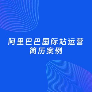AI生成简历案例：阿里巴巴国际站运营岗位简历模板