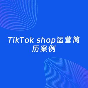AI生成简历案例：TikTok shop运营岗位简历模板