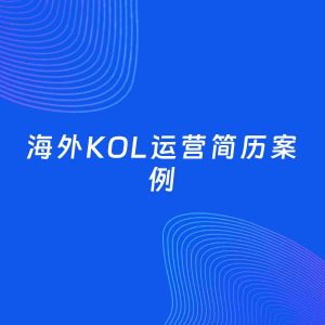 AI生成简历案例：海外KOL运营岗位简历模板