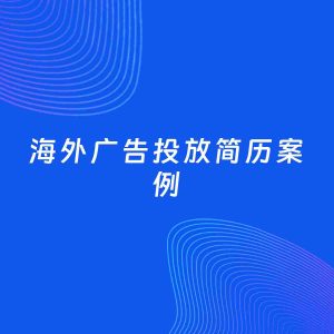 AI生成简历案例：海外广告投放岗位简历模板