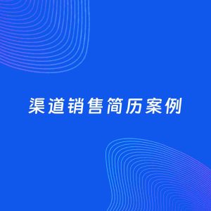 AI生成简历案例：渠道销售岗位简历模板