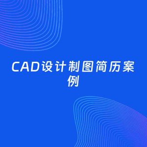 AI生成简历案例：CAD设计制图岗位简历模板