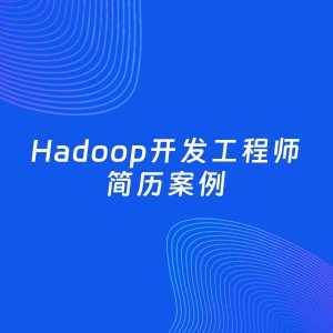 AI生成简历案例：Hadoop开发工程师岗位简历模板