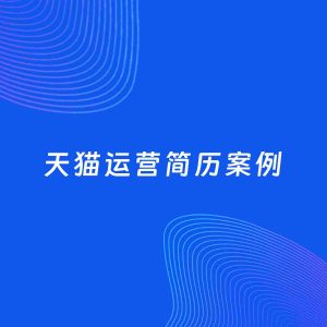 AI生成简历案例：天猫运营岗位简历模板
